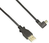 StarTech.com 1m 3 ft Micro-USB Charge-and-Sync Cable - Left-Angle Micro-USB - M/M - USB to Micro USB Charging Cable - 30/24 AWG (USBAUB1MLA),Black