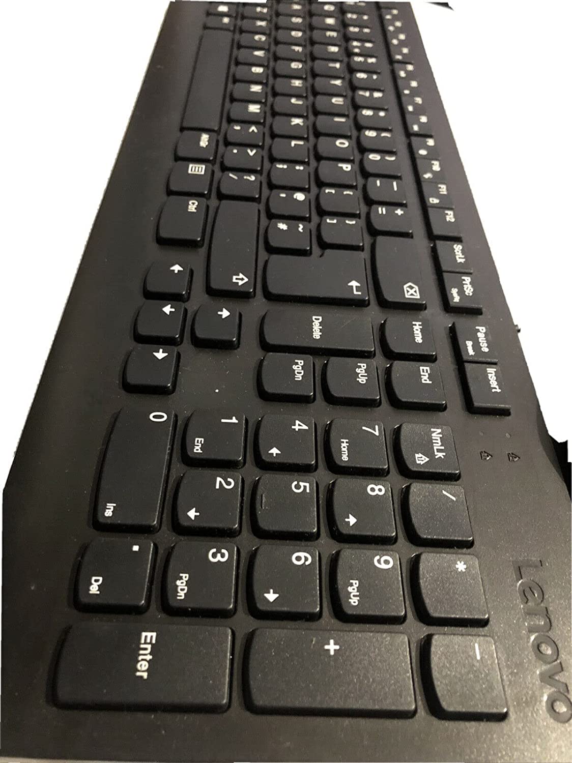 Lenovo 300 USB Keyboard, Wired, Adjustable Tilt, Ergonomic, Windows 7/8/10, GX30M39655, Black Wired Black