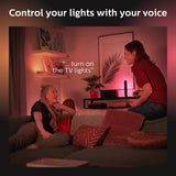 Philips Hue Play White &amp; Color Smart Light, Single Base Kit, Hub Required/Power Supply Included (Works with Amazon Alexa, Apple Homekit &amp; Google Home) 1-Pack with Plug White