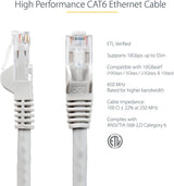 StarTech.com 7ft CAT6 Ethernet Cable - Grey CAT 6 Gigabit Ethernet Wire -650MHz 100W PoE RJ45 UTP Category 6 Network/Patch Cord Snagless w/Strain Relief Fluke Tested UL/TIA Certified (N6PATCH7GR) Gray 7 ft / 2.1 m 1 Pack