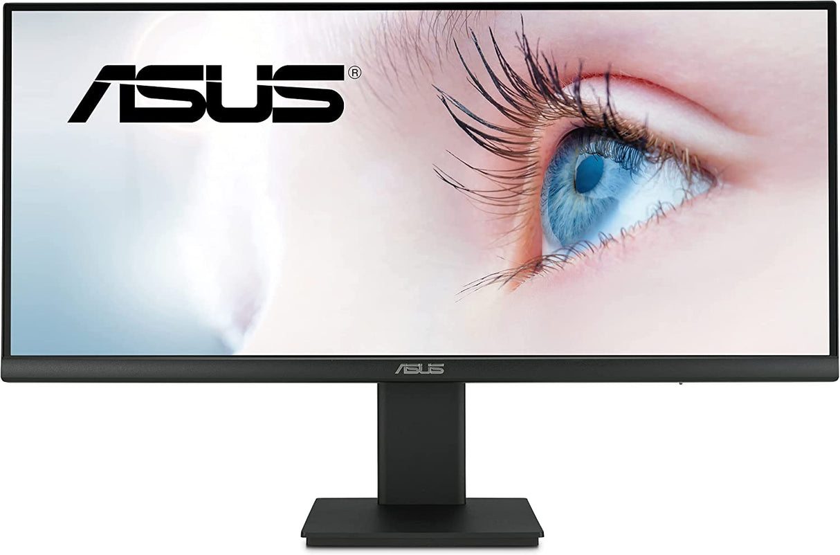 ASUS 29” 1080P Ultrawide HDR Monitor (VP299CL) - 21:9 (2560 x 1080), IPS, 75Hz, 1ms, USB-C w/ 15W Power Delivery, FreeSync, Eye Care Plus, HDR-10, VESA Mountable, HDMI, DisplayPort, Height Adjustable 29” IPS 1ms FHD 21:9 HDR USB-C Power Delivery Monitor