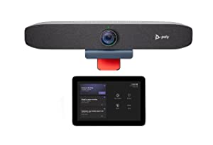 Poly (Plantronics + Polycom) Studio Focus Room Kit for Poly PC Room Solution - Studio P15 Compact Video Bar &amp; Poly GC8 Touch Controller - Noise Blocking Technologies, Black, (7230-87700-001)