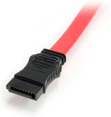 StarTech.com 20in Slimline SATA to SATA with LP4 Power Cable Adapter - slim SATA Adapter - slimline Adapter - slim SATA to SATA (SLSATAF20) Red 20in / 50cm