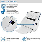 Visioneer Xerox D35 Scanner, USB Office Document Scanner for PC and Mac, 45 PPM, Automatic Document Feeder (ADF), White