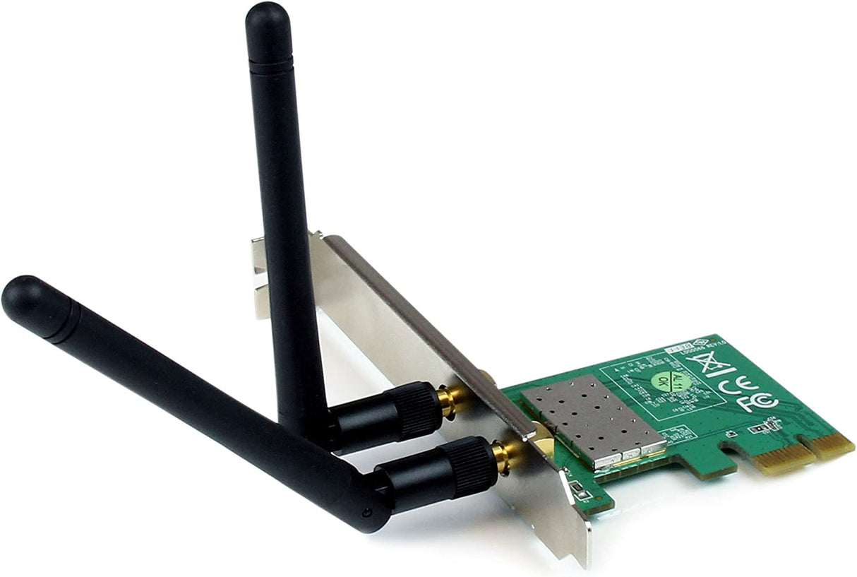StarTech.com PCI Express Wireless N Card - 300 Mbps PCIe 802.11 b/g/n Network Adapter Card – 2T2R 2.2 dBi - PCIe Wireless Desktop Card (PEX300WN2X2)