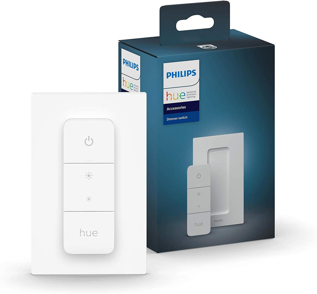 Philips Hue v2 Smart Dimmer Switch and Remote, Installation-Free, Smart Home, Exclusively for Philips Hue Smart Lights (2021 Version), white (562777)
