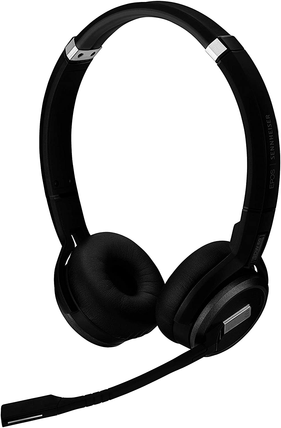Epos Sennheiser SDW 5064 (507012) - Double-Sided (Binaural) Wireless DECT Headset for Softphone/PC &amp; Mobile Phone Connection Dual Microphone Ultra Noise Cancelling, Black