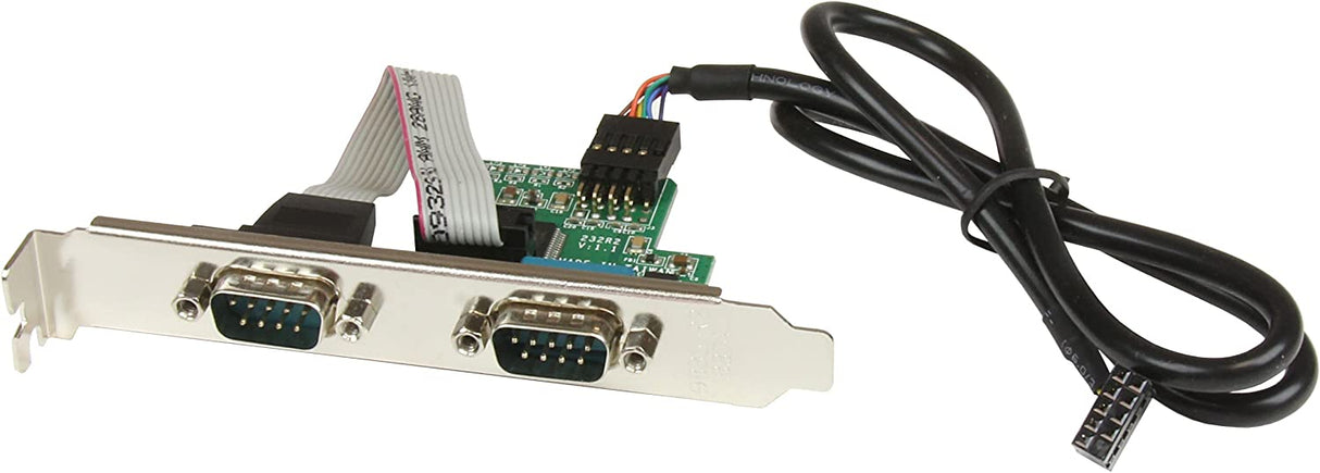 StarTech.com Motherboard Serial Port - Internal - 2 Port - Bus Powered - FTDI USB to Serial Adapter - USB to RS232 Adapter (ICUSB232INT2)