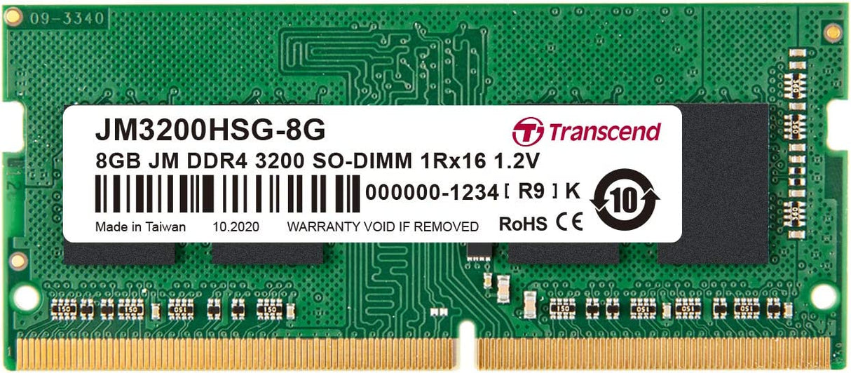 Transcend DDR4 DRAM Module (JetRam) 3200 Mbps 8GB (JM3200HSG-8G) 8GB_SODIMM(1Gx16)