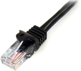 StarTech.com 3 ft. (0.9 m) Cat5e Ethernet Cable - Power Over Ethernet - Snagless - Black - Ethernet Network Cable (45PATCH3BK) 3 ft / 1m Black