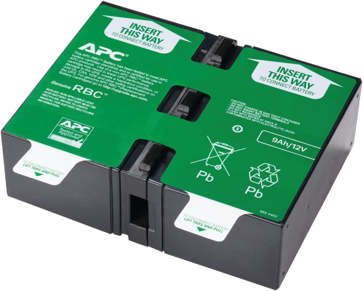 APC UPS Battery Replacement, APCRBC124, for APC UPS Models BX1500M, BR1500G, BR1300G, SMC1000-2U, SMC1000-2UC, BR1500GI, BX1500G, SMC1000-2U, SMC1000-2UC, and Select Others Black 1 Count (Pack of 1) UPS