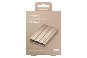 SAMSUNG T7 Shield Portable Solid State Drive USB 3.2 2TB, IP65 Water Resistant, External SSD Compatible with PC / Mac / Android / Gaming Consoles, MUPE2T0K/AM, 2022, Beige Beige 2 TB