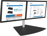 SIIG Premium Aluminum Dual Monitor Stand - 2 Monitors 13" to 27" Up To 17.6 lbs VESA 75 and 100 (CE-MT2011-S1) Dual Mount Free Stand