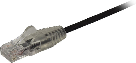 StarTech.com 10ft CAT6 Cable - Slim CAT6 Patch Cord - Black Snagless RJ45 Connectors - Gigabit Ethernet Cable - 28 AWG - LSZH (N6PAT10BKS) Black 10 ft