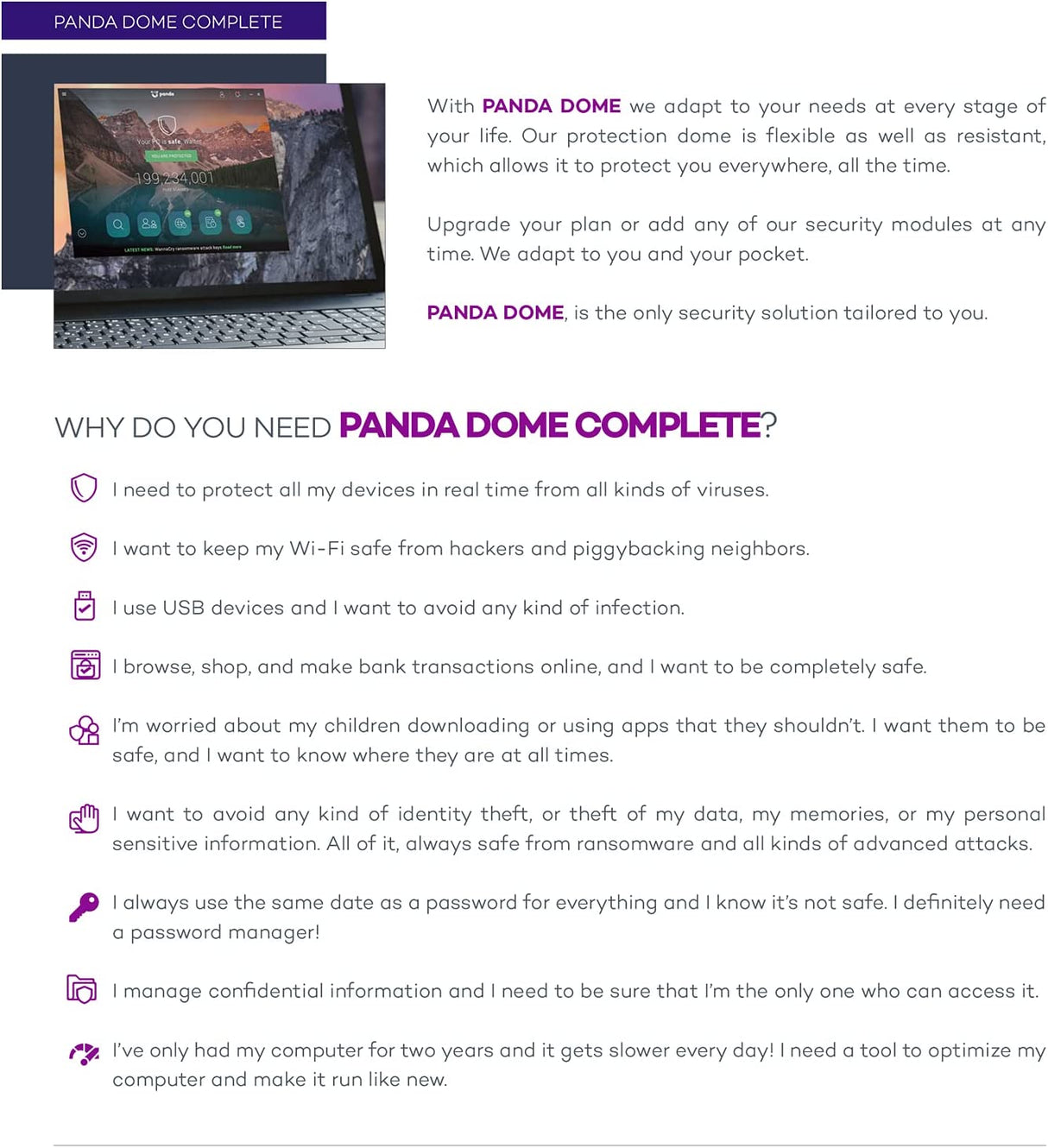 WatchGuard Panda Dome Complete - 1 Year - 3 Licenses (WGDOC021)