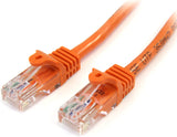StarTech.com 6 ft. (1.8 m) Cat5e Ethernet Cable - Power Over Ethernet - Snagless - Orange - Ethernet Network Cable (45PATCH6OR) 6 ft / 2m Orange
