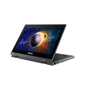 ASUS BR1100 Laptop, BR1100FKA-QE1LS-CB, 11.6" HD Touch Screen, GlossyDisplay, Intel Celeron N4500, 4GB RAM, 64GB Storage, MIL-STD 810H, TPM 2.0, Windows 10 Pro, Star Grey, Bilingual KB, 4G LTE BIL 4GB/64GB LTE