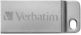 Verbatim 16GB Metal Executive USB Flash Drive - Silver - 98748 16 GB 2.0 Silver