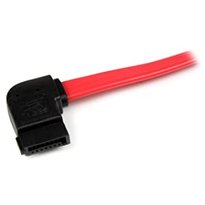 StarTech.com 18in SATA to Left Side Angle SATA Serial ATA Cable - Straight to Left Side Angled SATA Cable 18 Inch