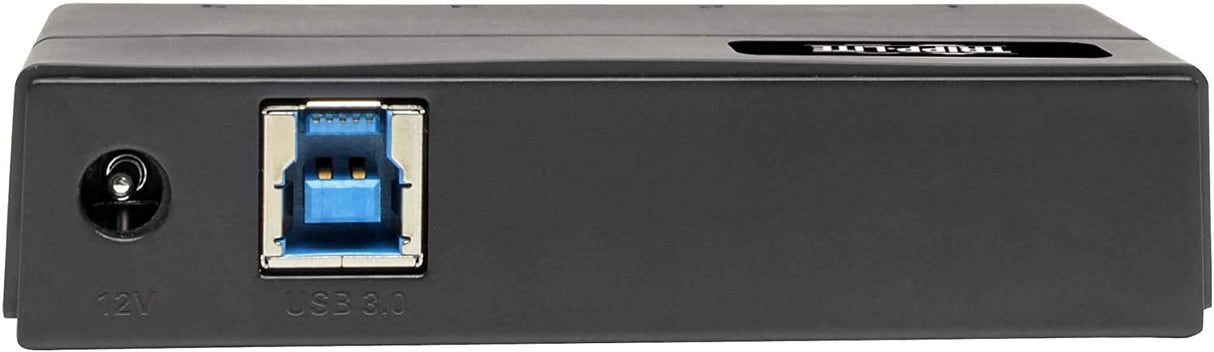 Tripp Lite 4 Port Powered USB Hub, USB 3.0 Hub, USB-A Ports, 2.4A, Black (U360-004-2F)
