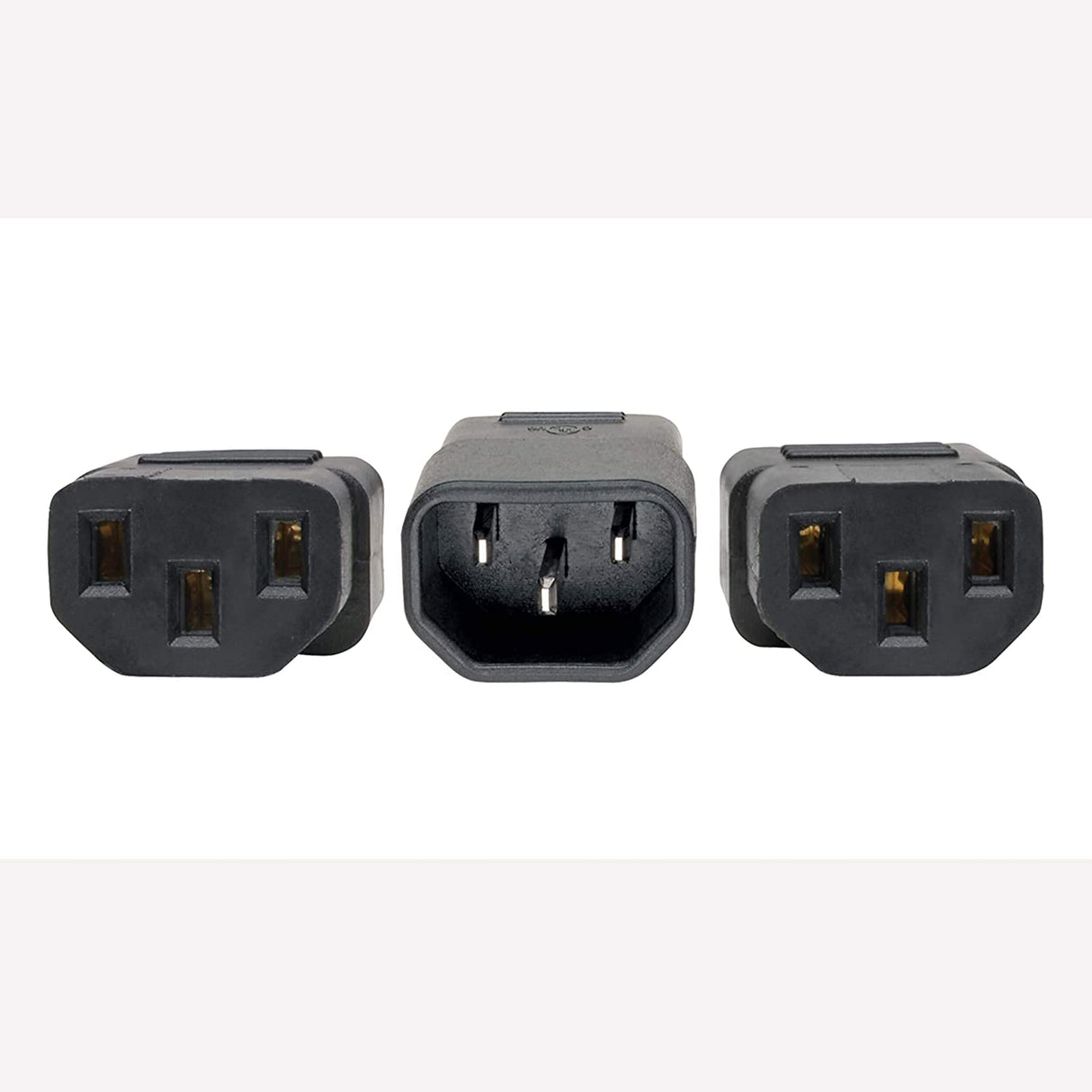Tripp lite C14 Male to C13 Female Splitter, PDU Style - C14 to 2X C13, 10A, 100–250V, 18 AWG, 18 in, Black