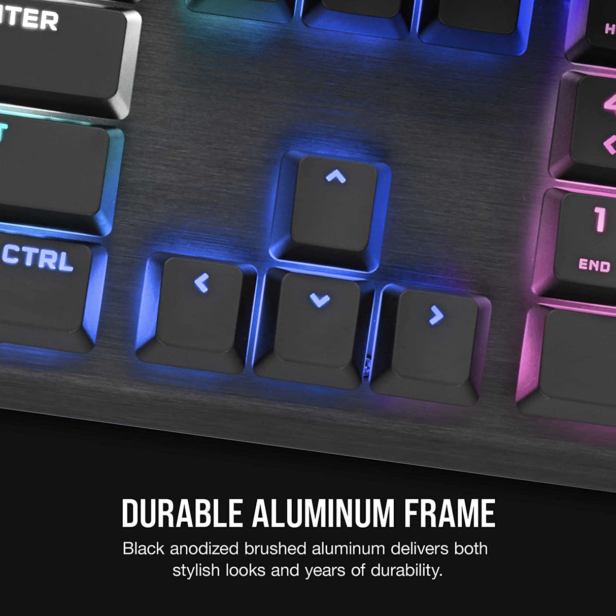 Corsair K60 RGB Pro Mechanical Gaming Keyboard - CHERRY Mechanical Keyswitches - Durable AluminumFrame - Customizable Per-Key RGB Backlighting, Black RGB Pro Keyboard