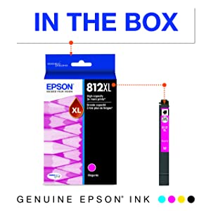 EPSON T812 DURABrite Ultra Ink High Capacity Magenta Cartridge (T812XL320-S) for select Epson WorkForce Pro Printers