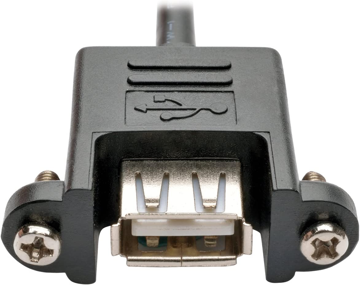 TRIPP LITE USB 2.0 Panel Mount Cable 5 Pin Motherboard IDC USB-A F/F 1' (U024-001-5P-PM) 1 ft.