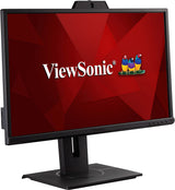 ViewSonic VG2440V 24 Inch 1080p IPS Video Conferencing-Monitor with Integrated 2MP-Camera, Microphone, Speakers, Eye Care, Ergonomic Design, HDMI DisplayPort VGA Inputs for Home and Office 24-Inch WebCam