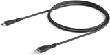 StarTech.com 3 Foot (1m) Durable Black USB-C to Lightning Cable - Heavy Duty Rugged Aramid Fiber USB Type A to Lightning Charger/Sync Power Cord - Apple MFi Certified iPad/iPhone 12 (RUSBCLTMM1MB) Black 1m