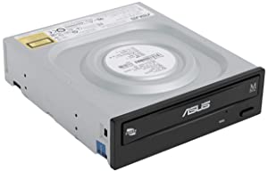 Asus DRW-24F1ST/BLK/B/AS 24X SATA Internal DVD+/-RW Drive Without Software, Black