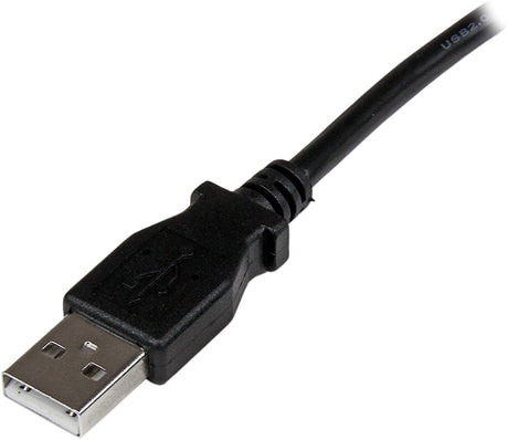 StarTech.com 2m USB 2.0 A to Right Angle B Cable Cord - 2 m USB Printer Cable - Right Angle USB B Cable - 1x USB A (M), 1x USB B (M) (USBAB2MR) Right Angled Connector 6 ft / 2m