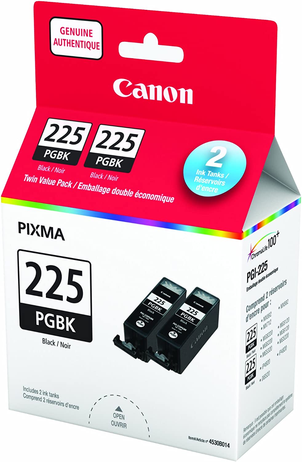 Canon Genuine PGI-225 Black Twin Ink Cartridge Value Pack