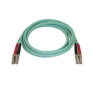 StarTech.com 2m (6ft) LC/UPC to LC/UPC OM4 Multimode Fiber Optic Cable, 50/125µm LOMMF/VCSEL Zipcord Fiber, 100G Networks, Low Insertion Loss, LSZH Fiber Patch Cord (450FBLCLC2)