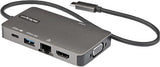 StarTech.com USB-C Multiport Adapter - USB-C to 4K 30Hz HDMI or 1080p VGA - USB Type-C Mini Dock w/ 100W Power Delivery Passthrough, 3-Port USB Hub 5Gbps, GbE - 12" (30cm) Attached Cable (DKT30CHVPD2)