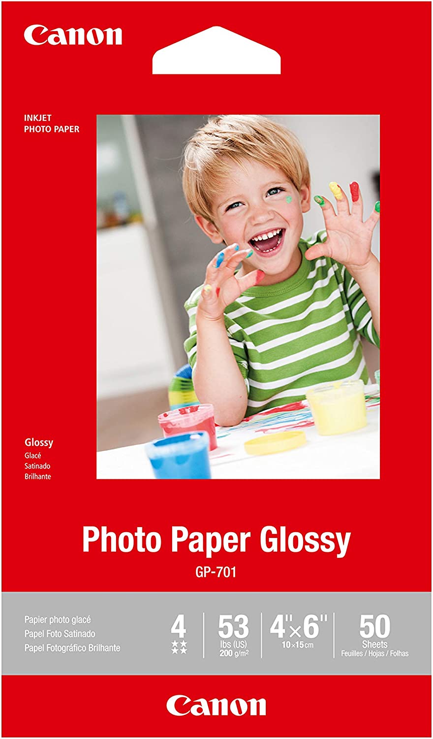 CanonInk Glossy Photo Paper 4"x 6" 50 Sheets (1433C002)