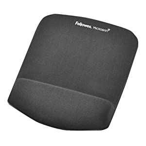 Fellowes Plushtouch Mouse Pad/Wrist Rest with FoamFusion Technology, Graphite 9252202