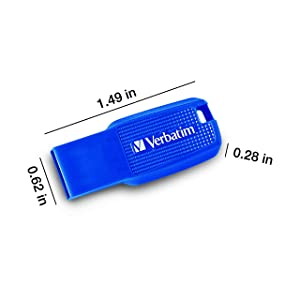Verbatim 64GB Ergo USB 3.0 Flash Drive – Blue Blue 64GB