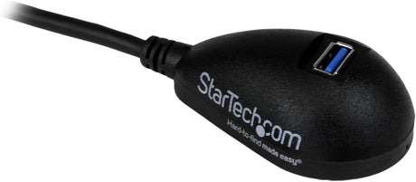 StarTech.com 5ft SuperSpeed USB 3.0 Extension Cable for Desktop - STP - USB-A Male to USB-A Female Cable for Computer - Black (USB3SEXT5DKB) USB 3.0 Black
