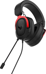 ASUS TUF Gaming H3 Wired Headset - Discord Certified Mic, 7.1 Surround Sound, 50mm Drivers, Lightweight, 3.5mm, for PC, Mac, PS4, Xbox One, Switch and Mobile Devices - Red