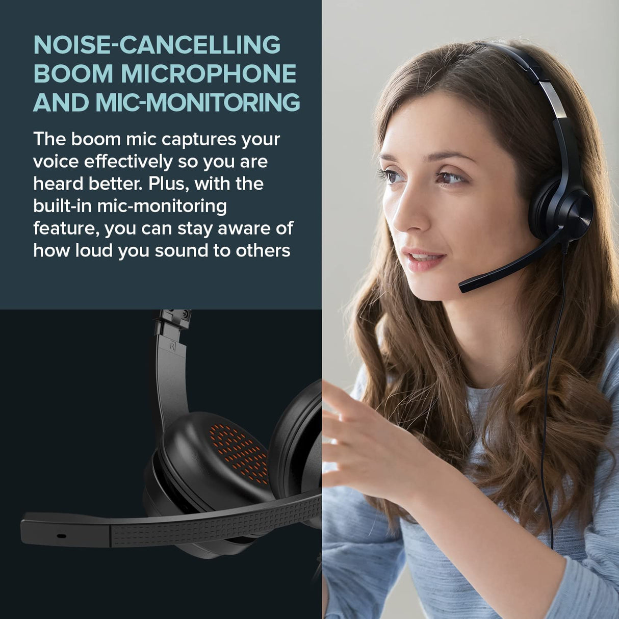 Creative Chat USB On-Ear Headset with Swivel-to-Mute Noise-Cancelling Boom Mic, Mic-Monitoring, SmartComms Kit, Playback and Calls Control for PC, Mac, Consoles USB-C Headset