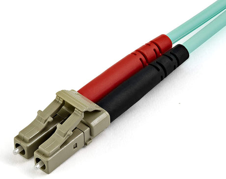 StarTech.com 15m OM3 LC to LC Multimode Duplex Fiber Optic Patch Cable - Aqua - 50/125 - LSZH Fiber Optic Cable - 10Gb (A50FBLCLC15)