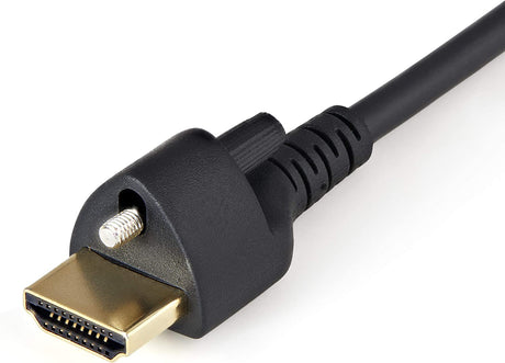 StarTech.com 1m(3ft) HDMI Cable with Locking Screw - 4K 60Hz HDR - High Speed HDMI 2.0 Monitor Cable with Locking Screw Connector for Secure Connection - HDMI Cable with Ethernet - M/M (HDMM1MLS) 1M (3.3 Feet)