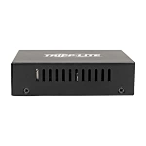 Tripp Lite Cusotomizable SFP Fiber Media Converter, Fiber to Ethernet Converter, Gigabit, POE+, 10/100/1000 (N785-P01-SFP) PoE+ Variable Open SFP