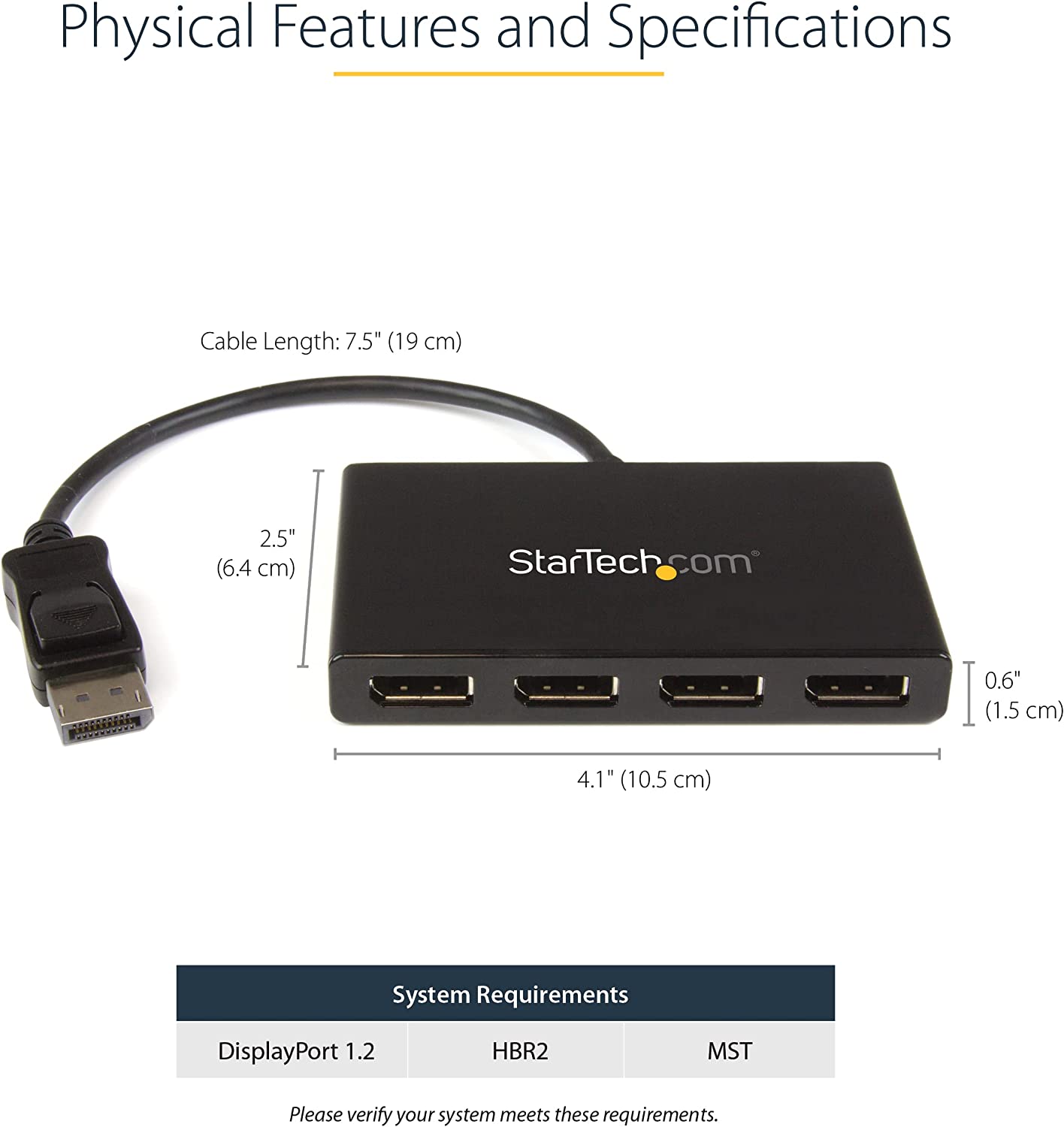 StarTech.com 4-Port Multi Monitor Adapter - DisplayPort 1.2 MST