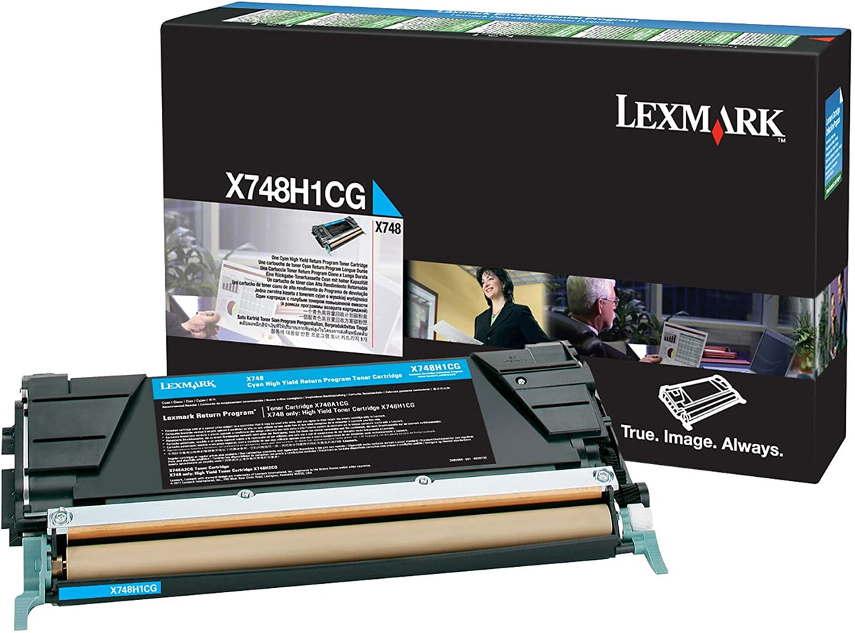Lexmark LEXX748H1CG Toner Cartridge Cyan Laser, High Yield 10000 Page