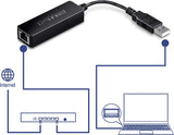 TRENDnet USB 3.0 to Gigabit Ethernet Adapter, Full Duplex 2Gbps Ethernet Speeds, Up to 1Gbps, USB to Gigabit Ethernet Adapter, USB-A, Windows &amp; Mac Compatible, USB Powered, Black, TU3-ETG