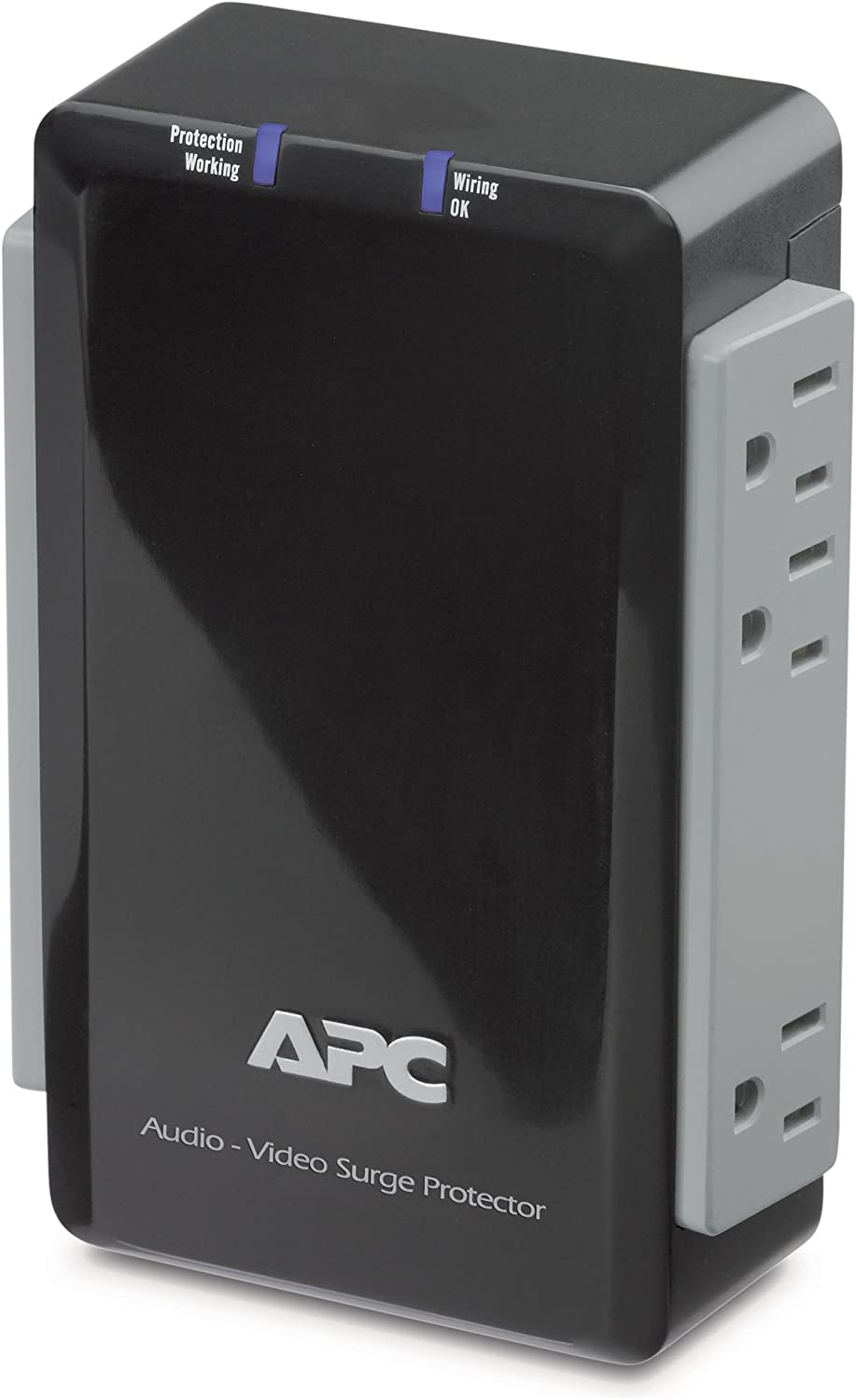 APC P4V Audio/Video 120V Surge Protector 4 Outlet with Coax Protection. Black