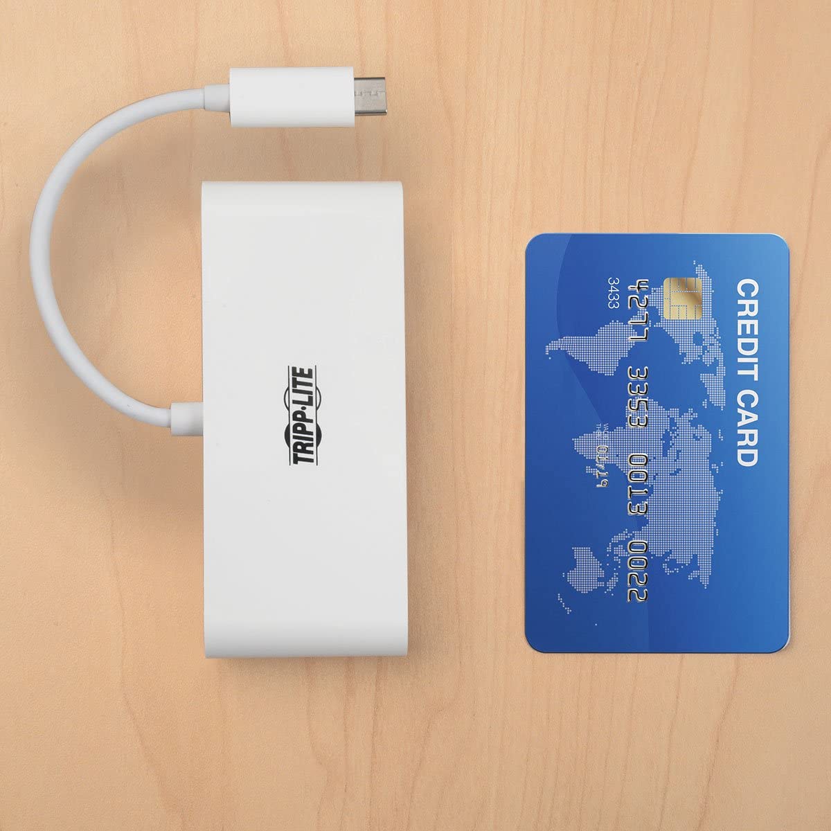 Tripp Lite 2-Port USB-C to USB-A (2X) Portable Hub, Micro SD &amp; SD/MMC Reader &amp; USB-C PD Charging Port, USB 3.1 Gen 1 Type-C (U460-002-2AM-C)