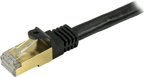 StarTech.com 10ft CAT6a Ethernet Cable - 10 Gigabit Shielded Snagless RJ45 100W PoE Patch Cord - 10GbE STP Network Cable w/Strain Relief - Black Fluke Tested/Wiring is UL Certified/TIA (C6ASPAT10BK) 10 ft Black